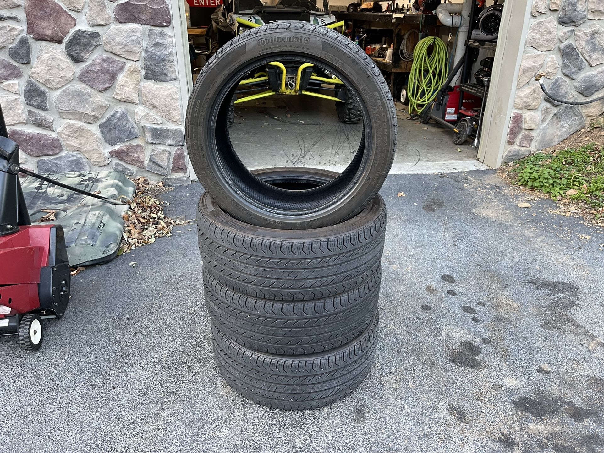 Continental ProContact GX SSR P245/40R18 (97H) - As shown - excellent tread - No plugs - No patches $260+ each new