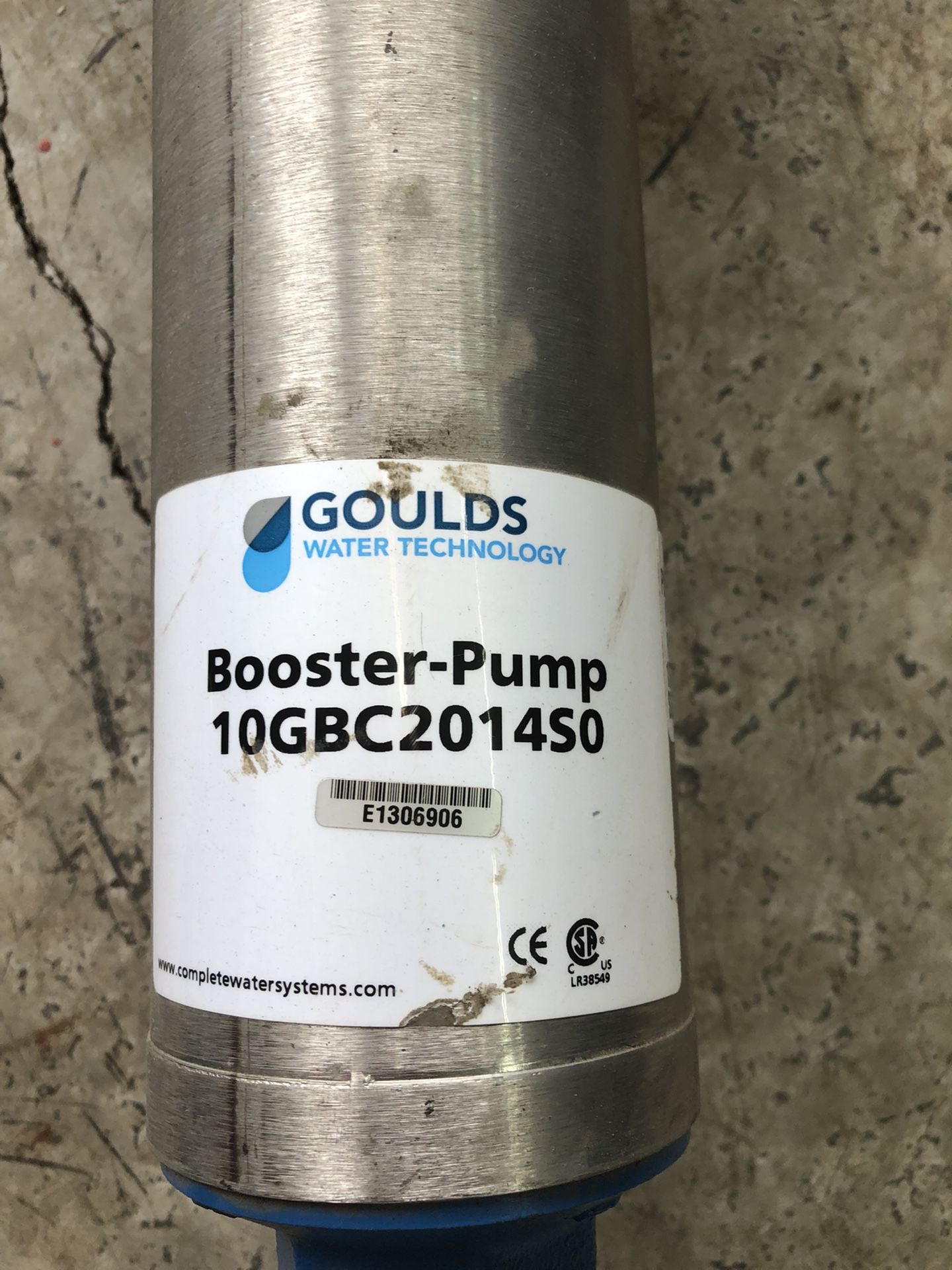 Gould’s Booster Pump 2hp Never Used.Pickup Only
