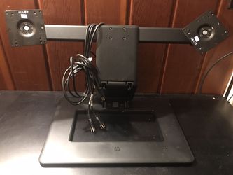 HP Adjustable Dual Monitor Stand (black) Thumbnail
