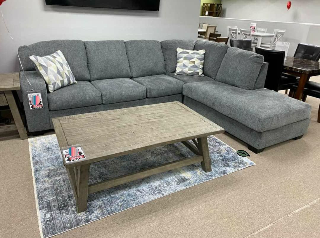 Best Deal - $39 Down ✅ IN STOCK.[SPECIAL] Dalhart Charcoal RAF Sectional