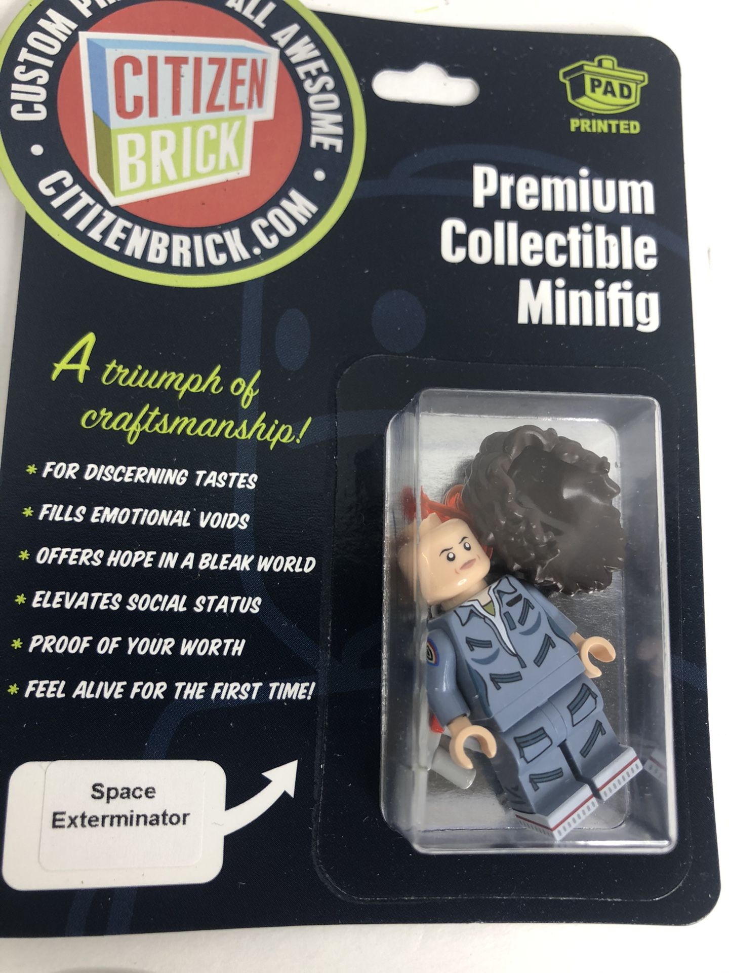 Citizen Brick Mini Figure (Not Official LEGO) Canibal The Rock Space Exterminator Long Bong Silver Ofbrick