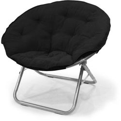 Mainstays Large Super Soft Microsuede Saucer Chair, Black, 30" Thumbnail