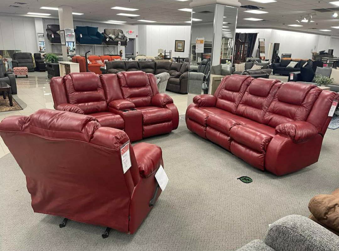 🪶💲39 Down Payment. IN STOCK [SPECIAL] Vacherie Salsa Reclining Living Room Set