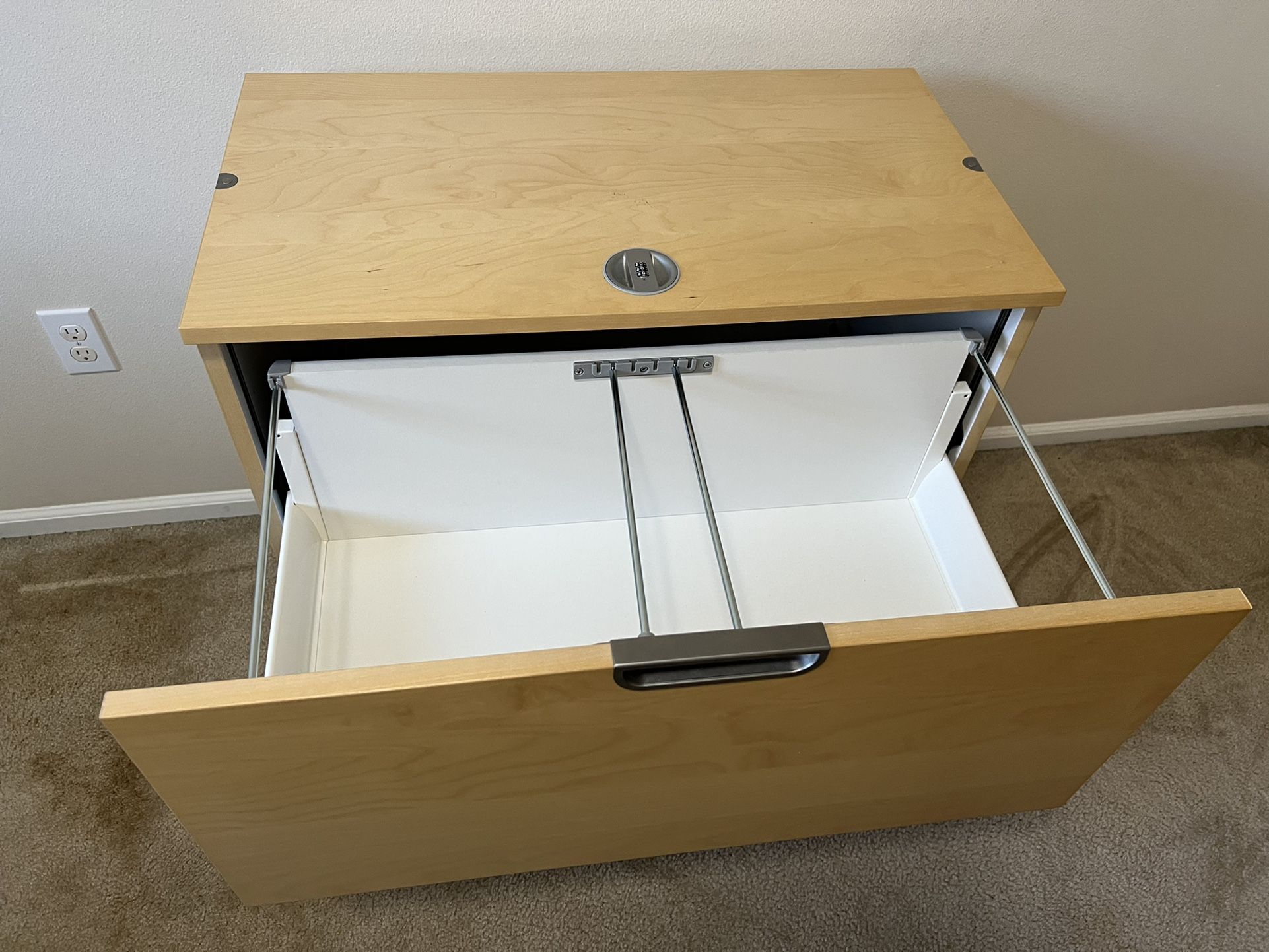 Ikea Galant 2-Drawer Lateral File Cabinet, Locking, White Oak