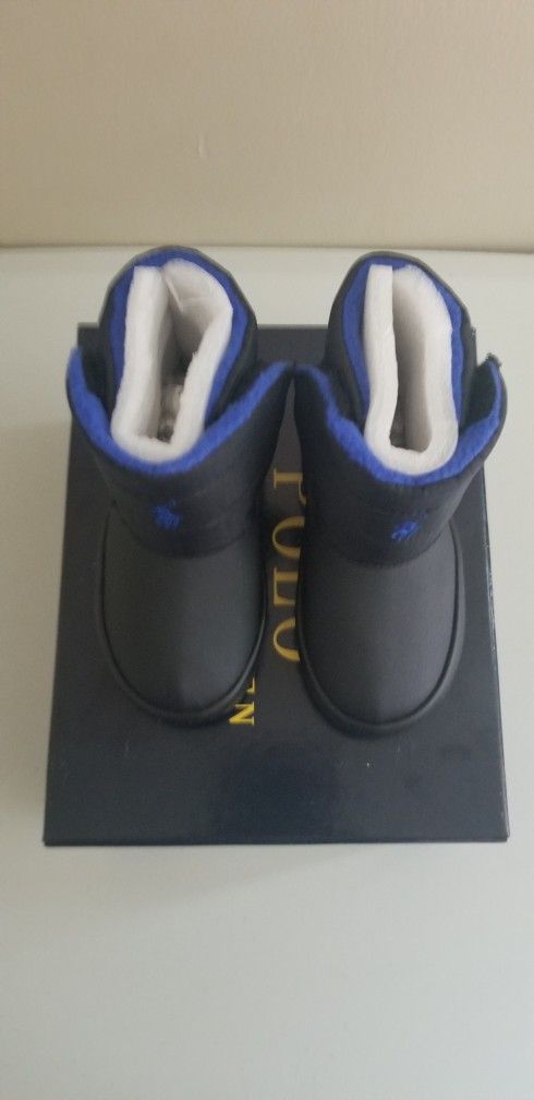 Ralph Lauren Black Snow Boots, Size 4 Toddler