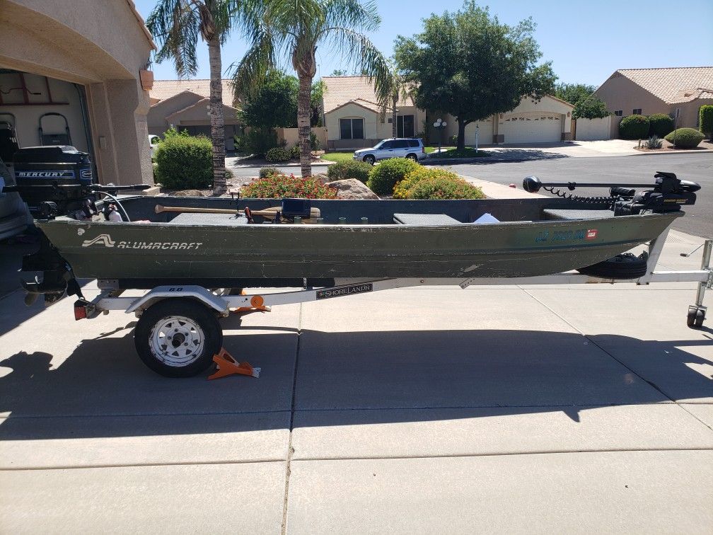 Alumacraft 14ft Flat Bottom Jon Boat For Sale In Mesa Az Offerup