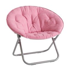 Mainstays Large Super Soft Microsuede 30" Saucer Chair, Hot Pink Hot pink -  Thumbnail
