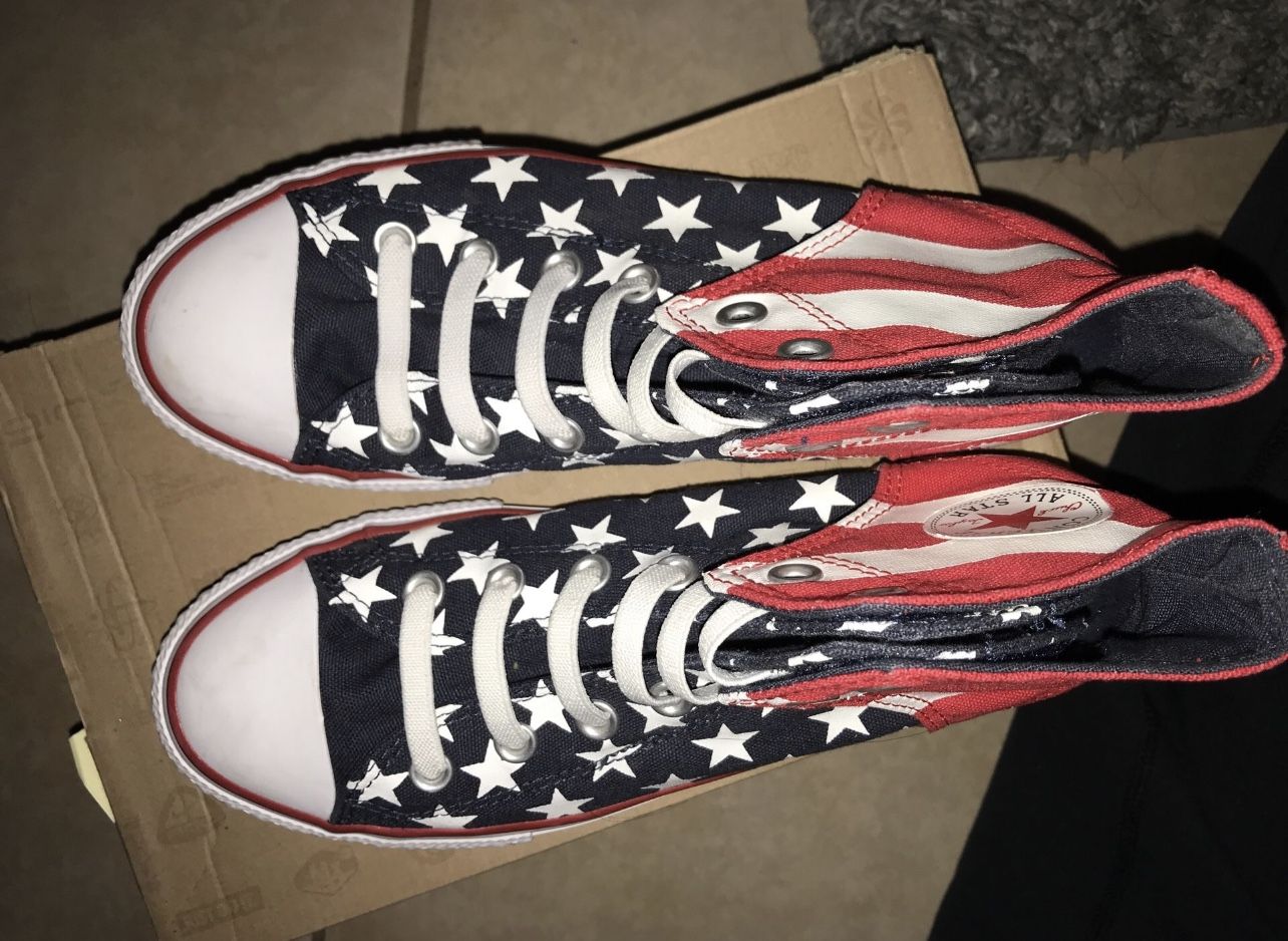 USA American Flag Women’s Converse Size 7