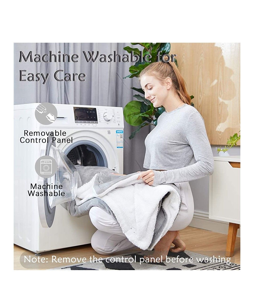 Heated Blanket, Electric Throws 50"×60" Flannel Blanket with 3 Heating Modes Ultra Soft Full Body Warming 8/6/4/2 Hours Auto Off