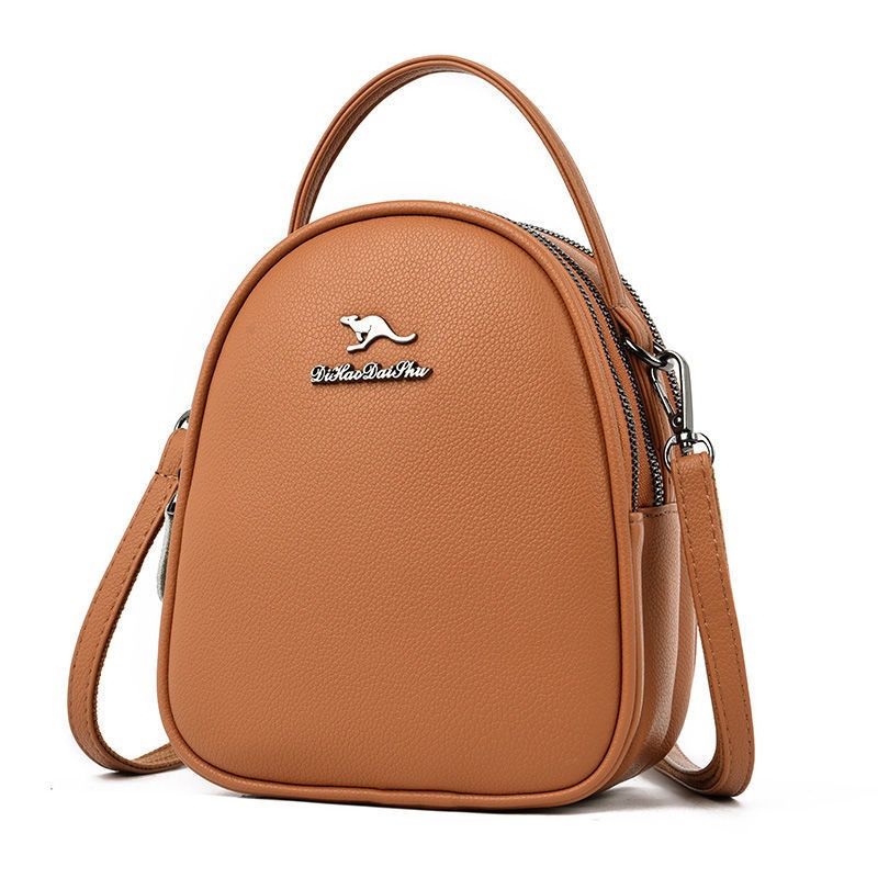 Brand new genuine leather small bag all-match three-layer shoulder bag