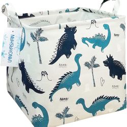 Dino Print Waterproof Storage Hamper for Kids Laundry and Toys Thumbnail