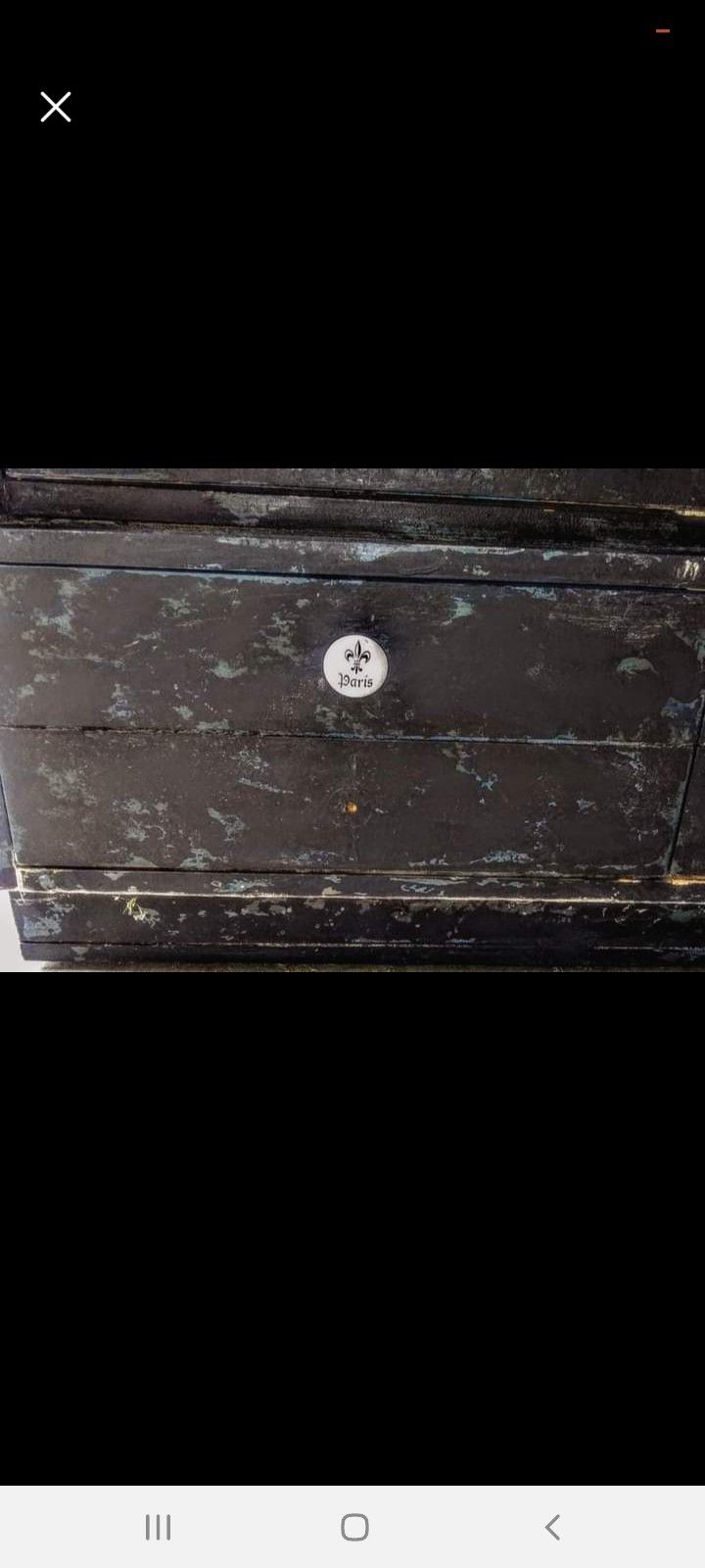 PRICE REDUCED: A STEAL AT JUST $45! A 1 OF A KIND, CLASSY, BLACK, 6-DRAWER DRESSER!

