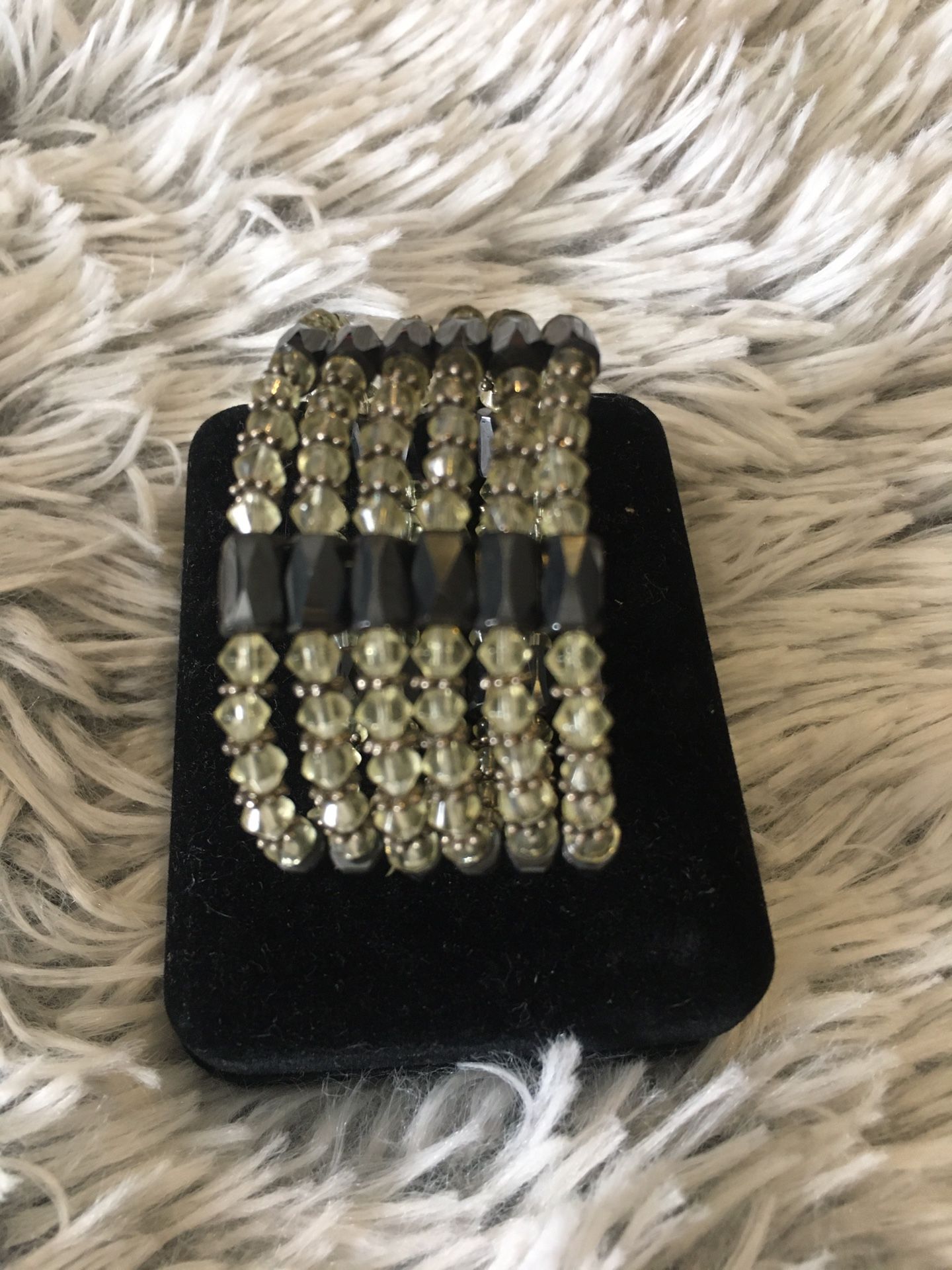 * Magnetic Hematite Wrap Bracelets Necklaces, with Abacus Glass Beads and Tibetan Style Beads