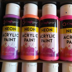 Acrylic Neon Paints 24 Bottles Thumbnail