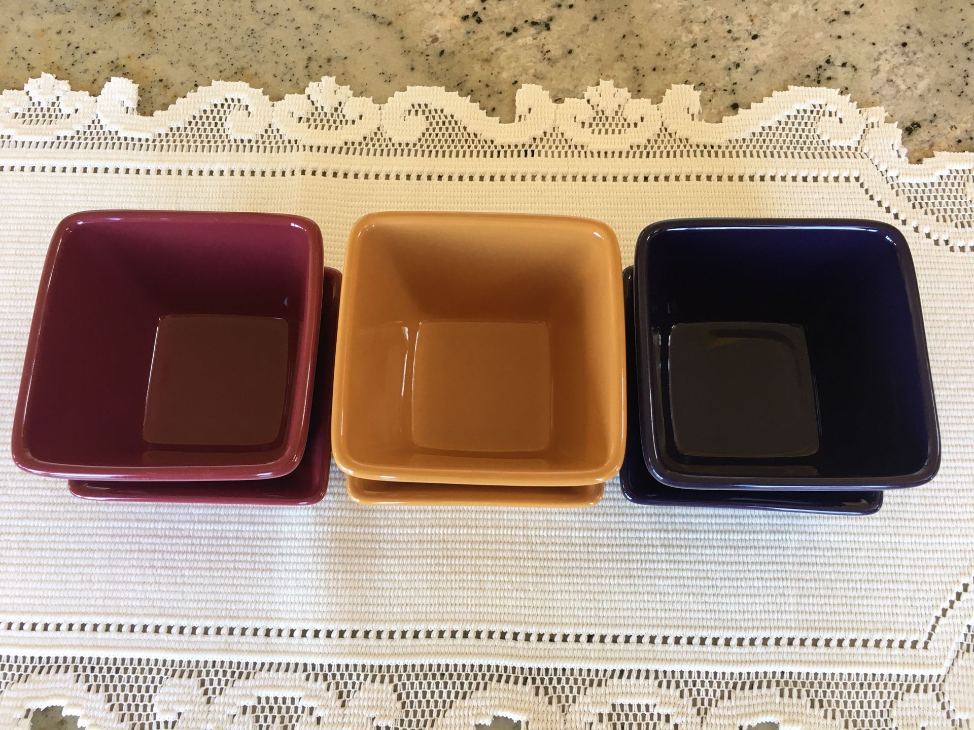 6 pc Pampered Chef Simple Additions. 6 squares New
