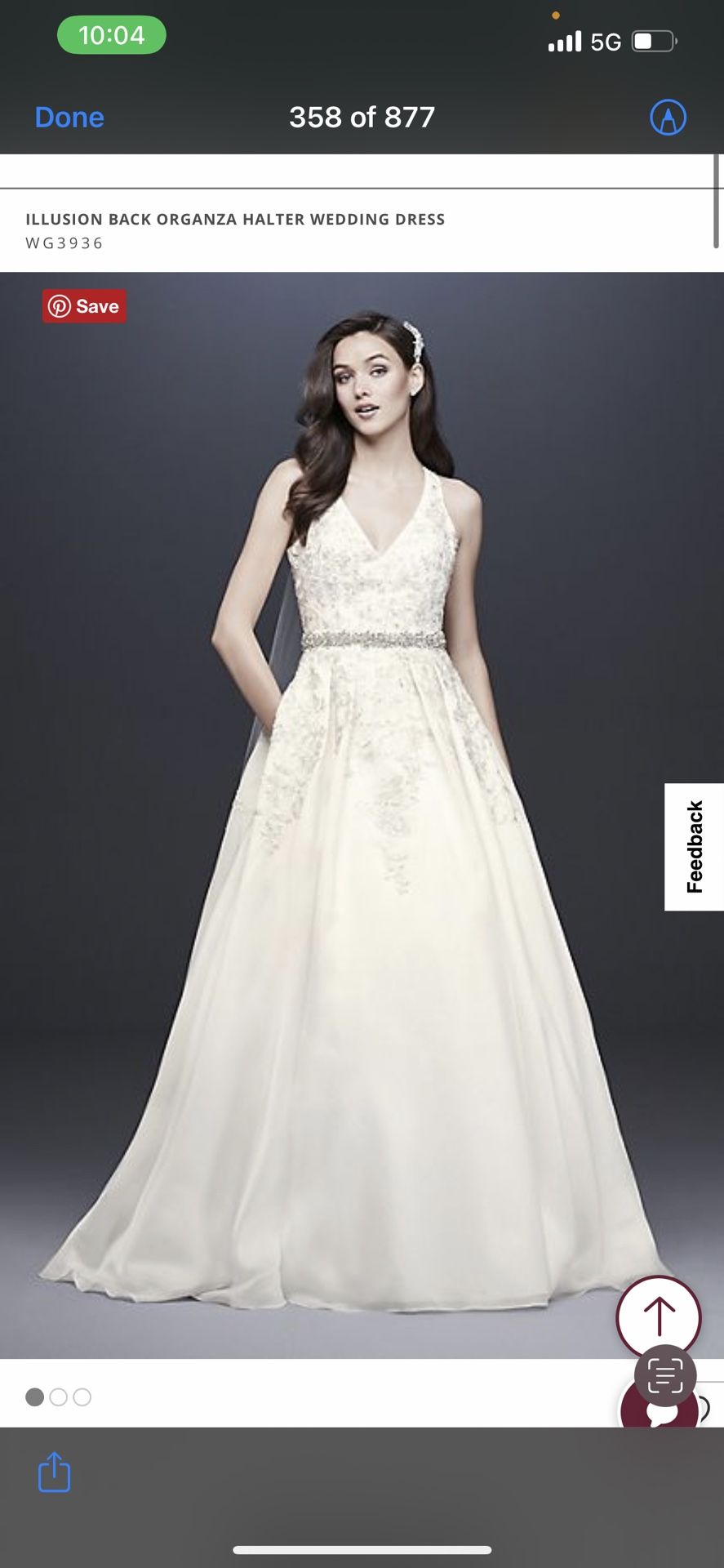 David’s Bridal Wedding Dress! Size 4