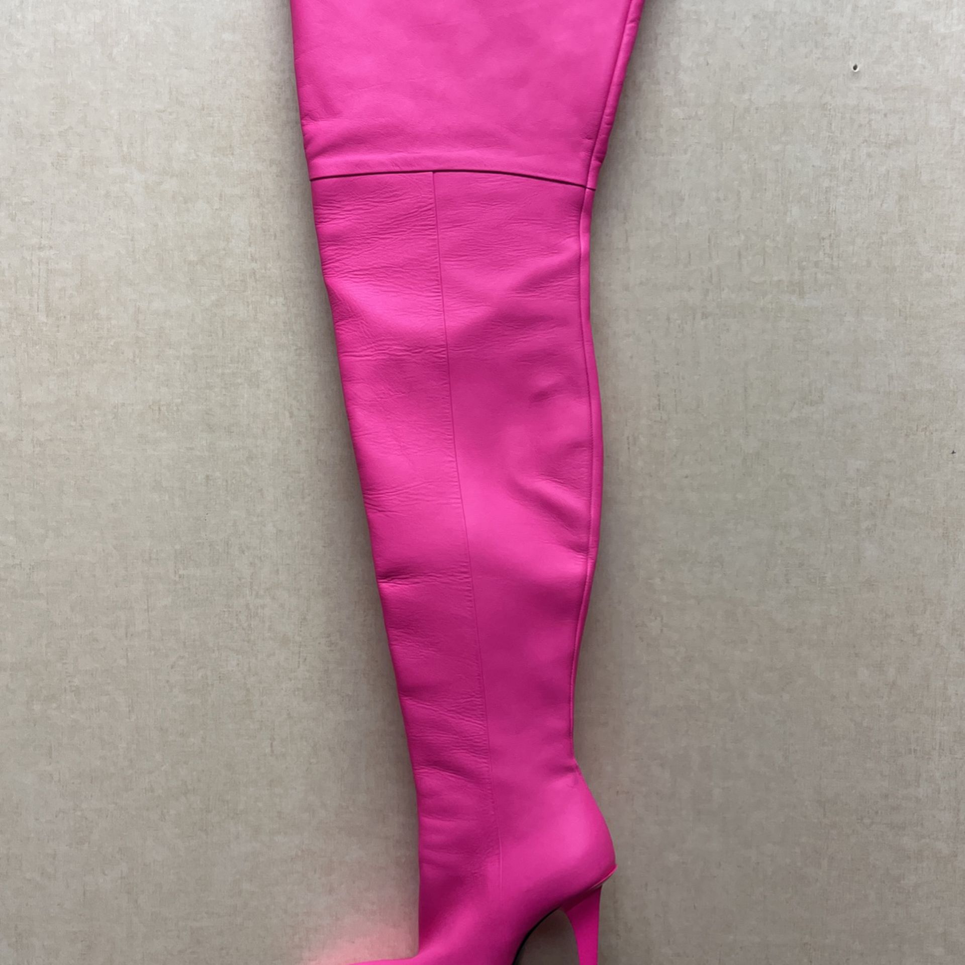 Balenciaga fluorescent Pink+thigh+high+boots Pair