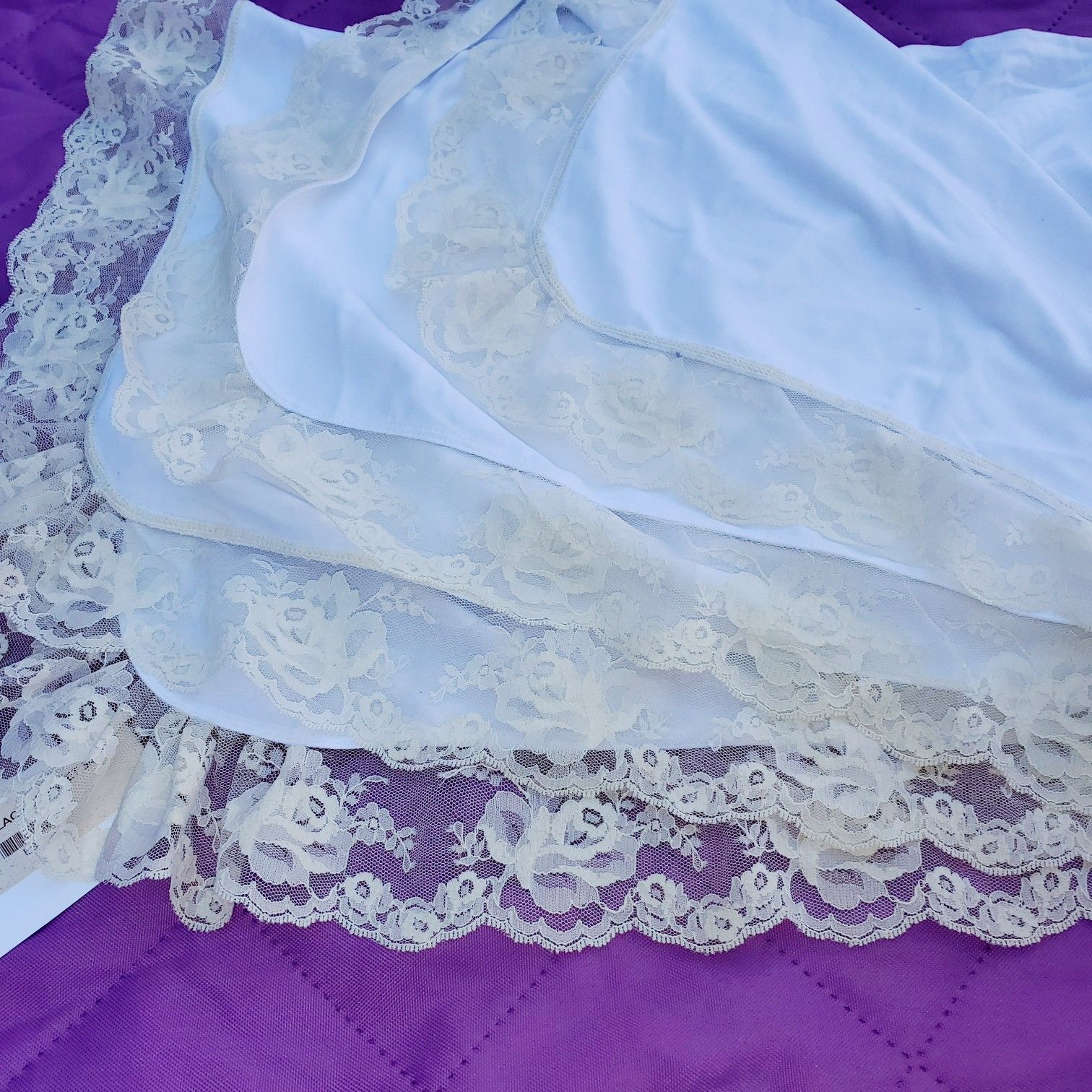 NEW!! ONE OF A KIND SPECIAL WHITE AND CREAM LACE BABY GIRL DRESS W/ MATCHING HAT AND RATTLE STUFFED BEAR