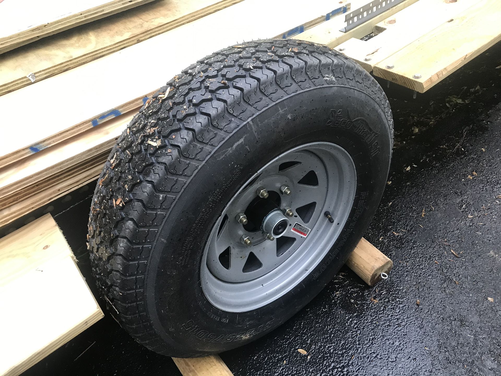 6x12 Flatbed Stake Trailer 3500lbs