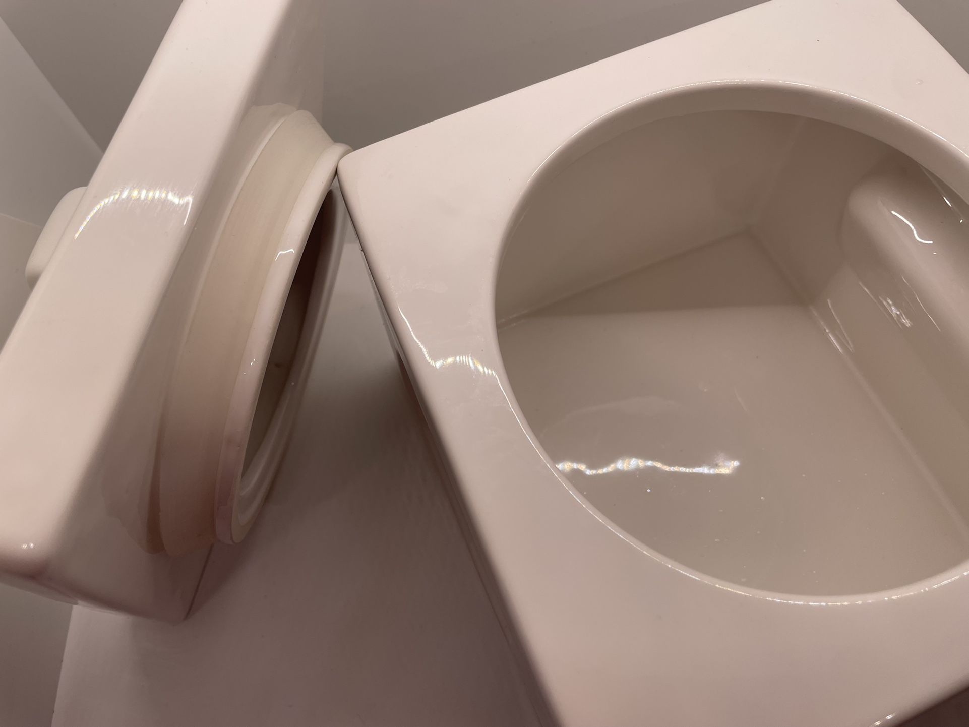 Williams and Sonoma White Ceramic Square Containers