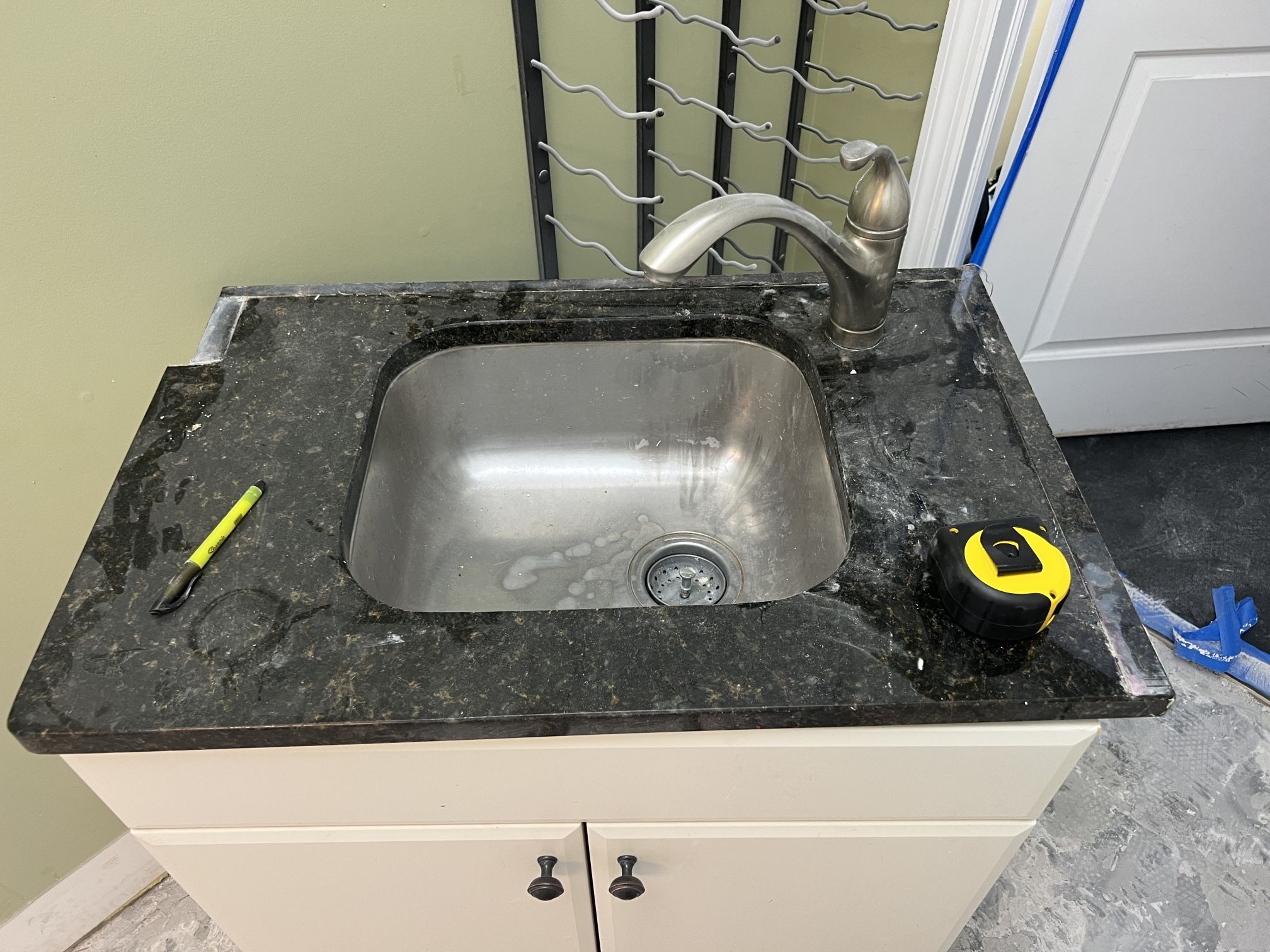 Sink Cabinet With Counter Sink And Faucet