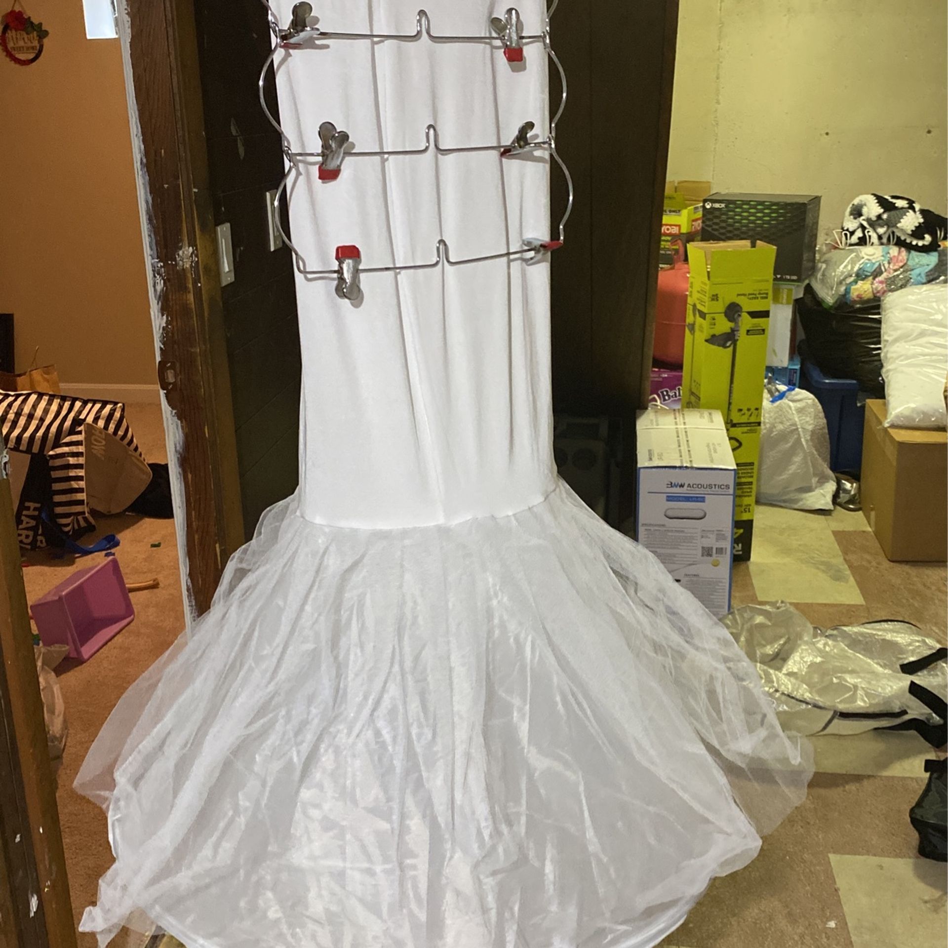 Mermaid Wedding Dress Size 20 With Mermaid Petticoat