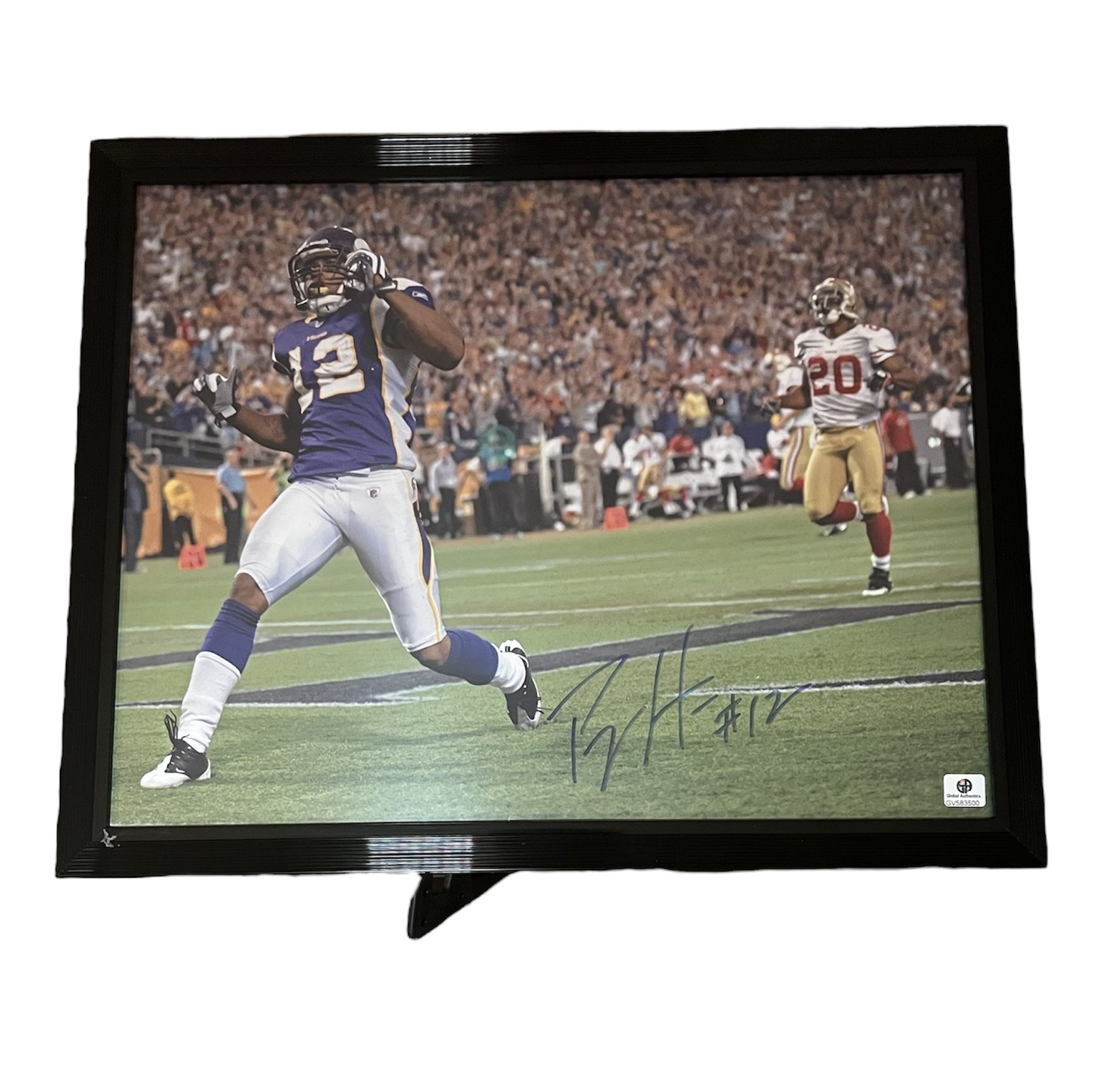 Percy Harvin Autographed 11x14 Framed Photograph (Global Authentics)