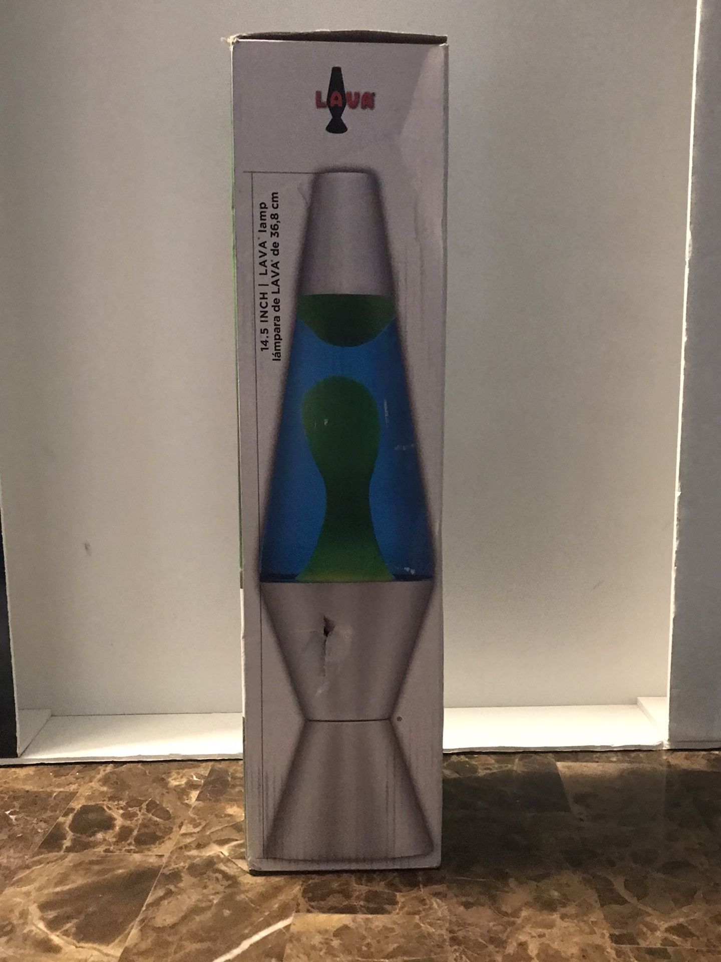 Lava Lite Classic 14.5-Inch Lava Lamp Yellow/Blue NIB