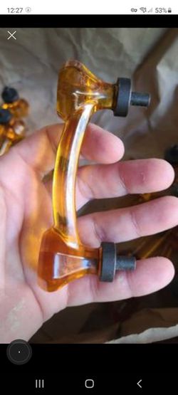 Amber Glass Cabinet Handles Kitchen Thumbnail