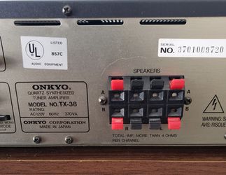 Vintage Onkyo TX-38 Stereo Receiver  Thumbnail