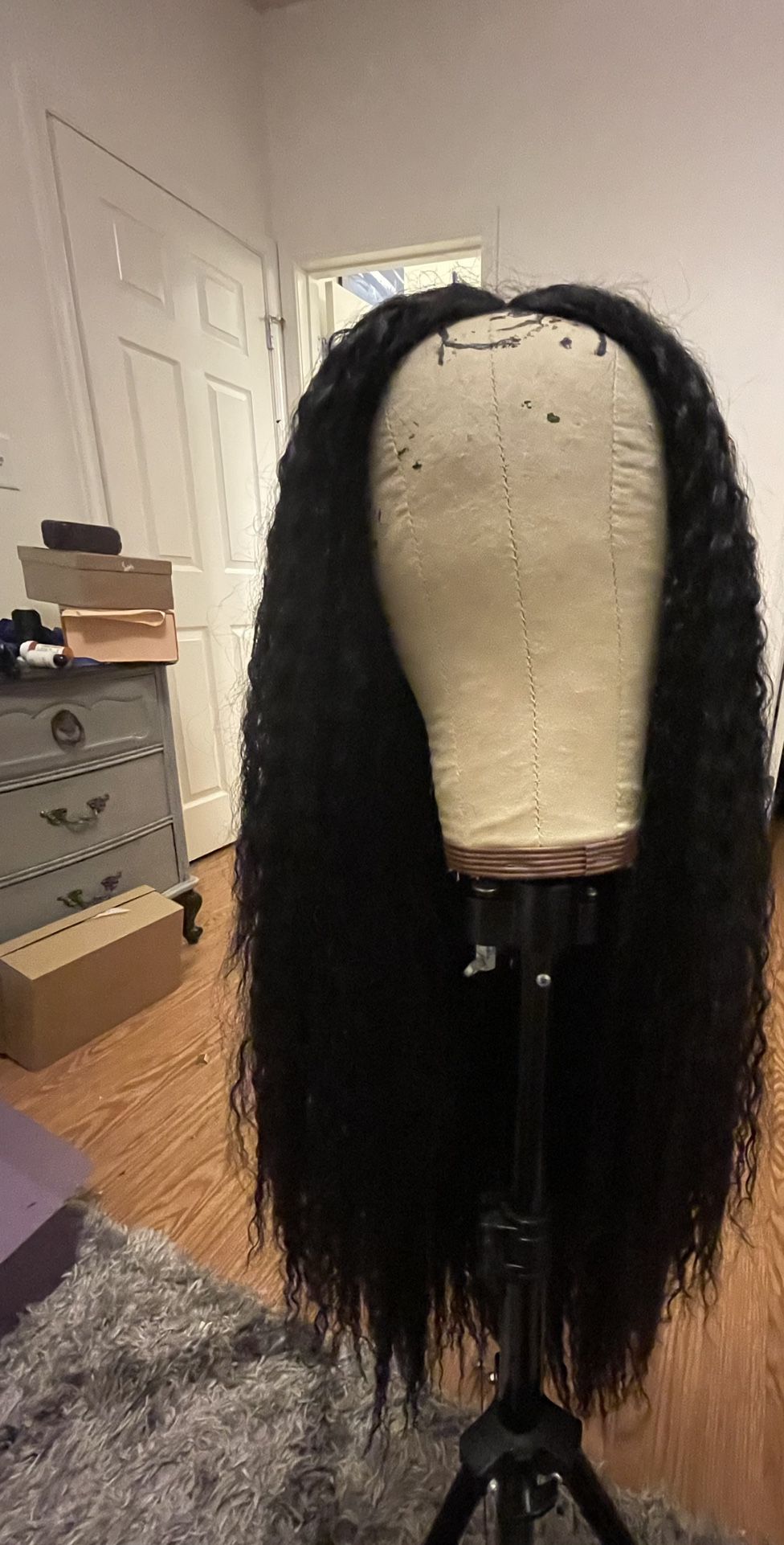 28” virgin french wave with deep closure