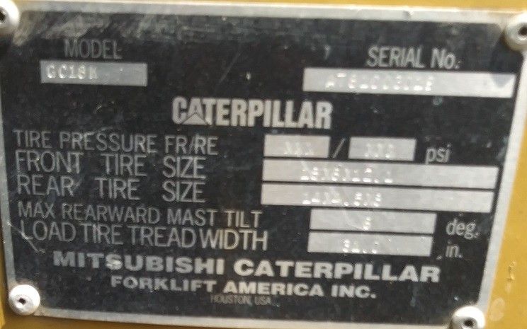 Caterpillar GC18K Forklift