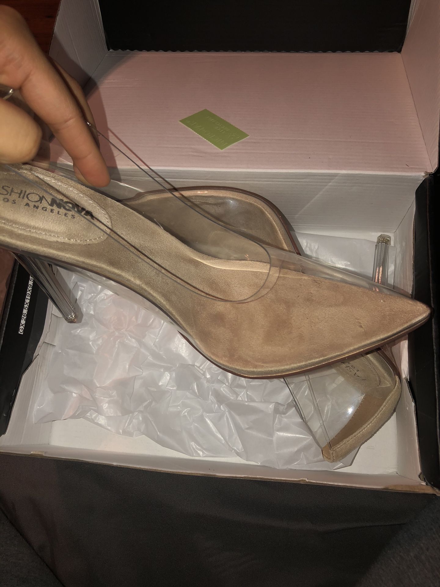Clear heels