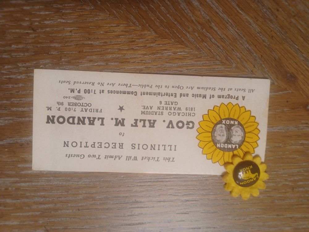 Antique Political Reception Tickets
