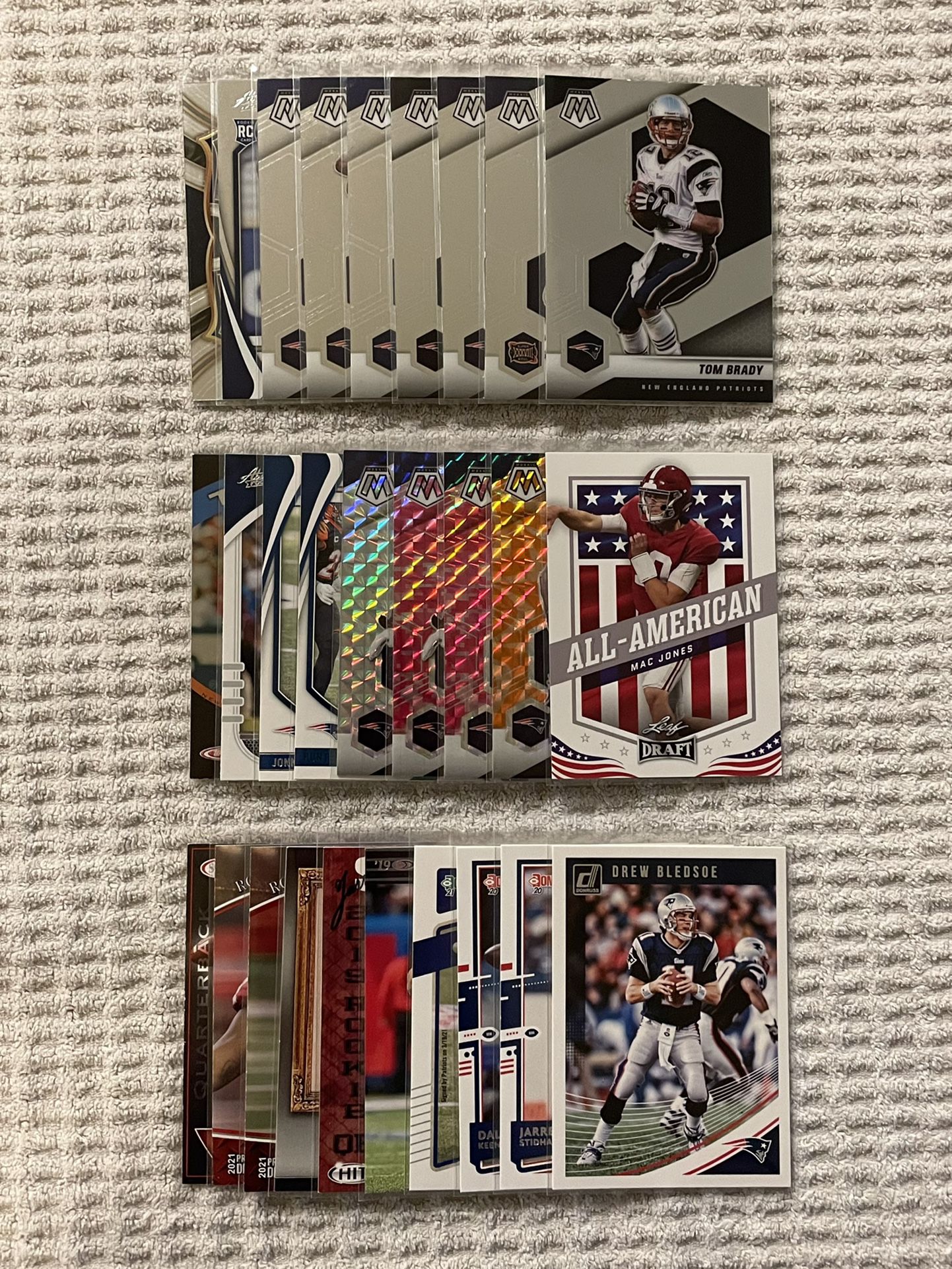 New England Patriots 28 Card Football Lot