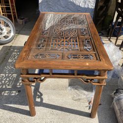 Oriental Hand Carved Table Ming Dynasty Era Thumbnail