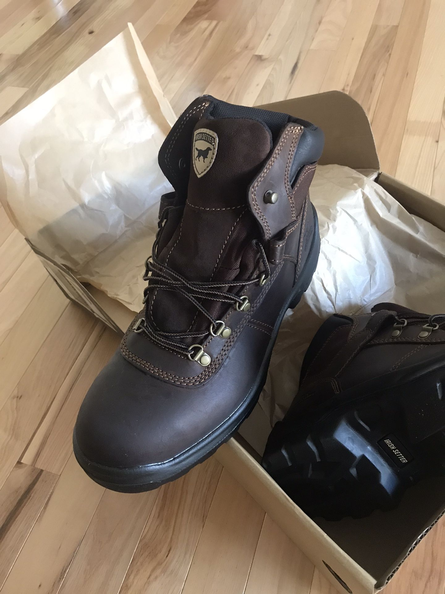 Red Wing Boots(Leather), Irish Setter . Steel Toe Safety Boots !! Size 12 , Brand New in Box !!!!