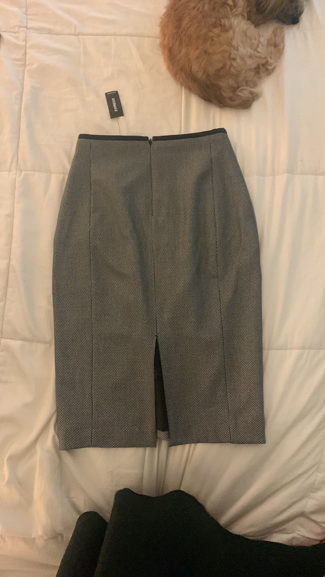 EXPRESS Black & White Pencil Skirt