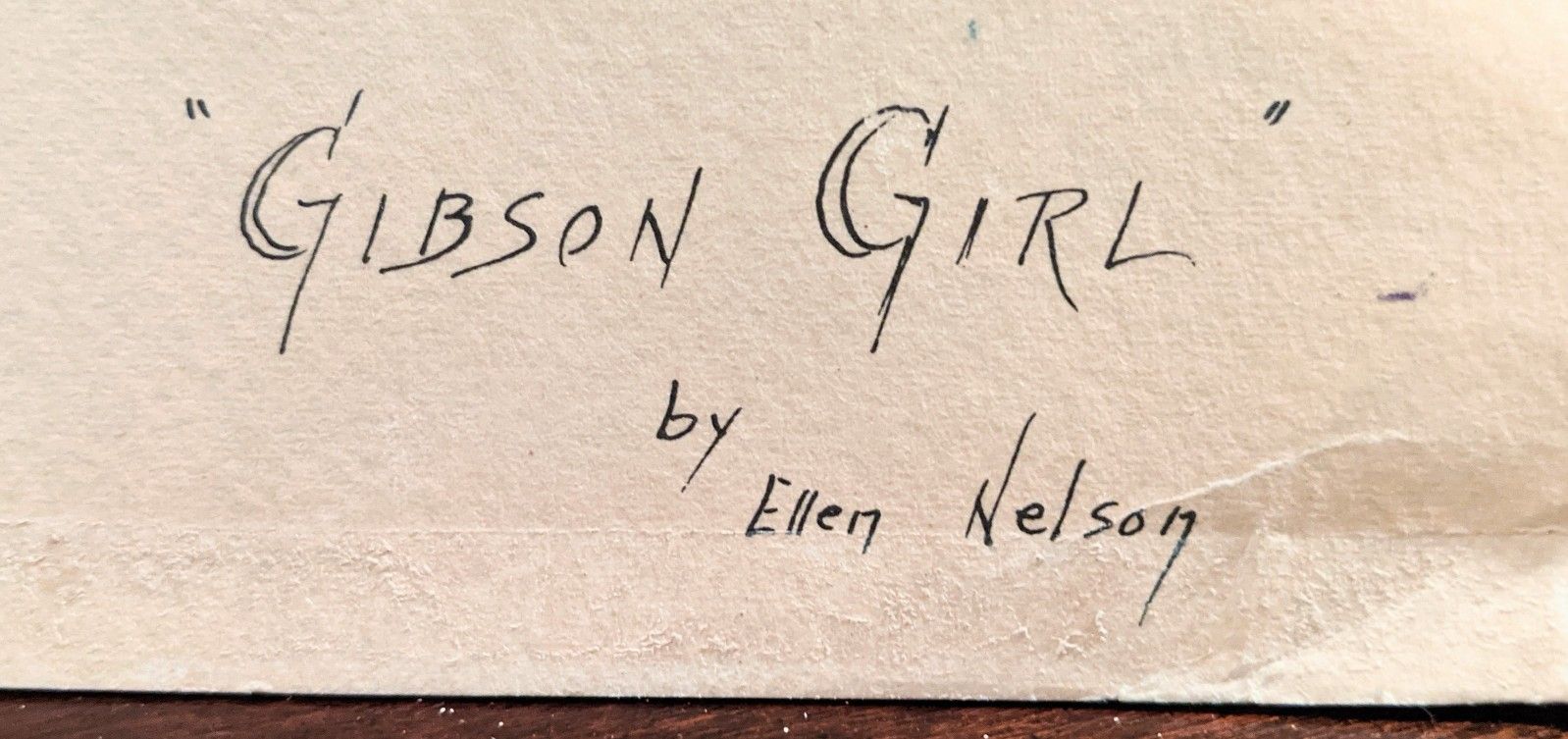 Ellen Nelson's Gibson Girl