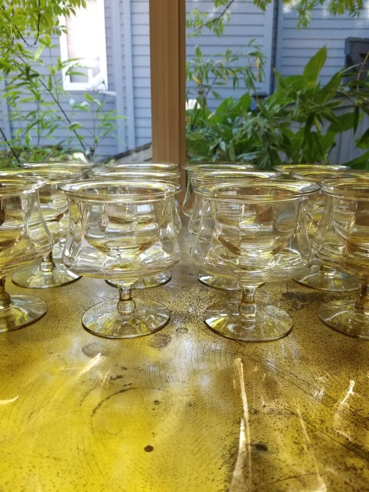 12 vintage crystal icers or glasses-cups-goblets