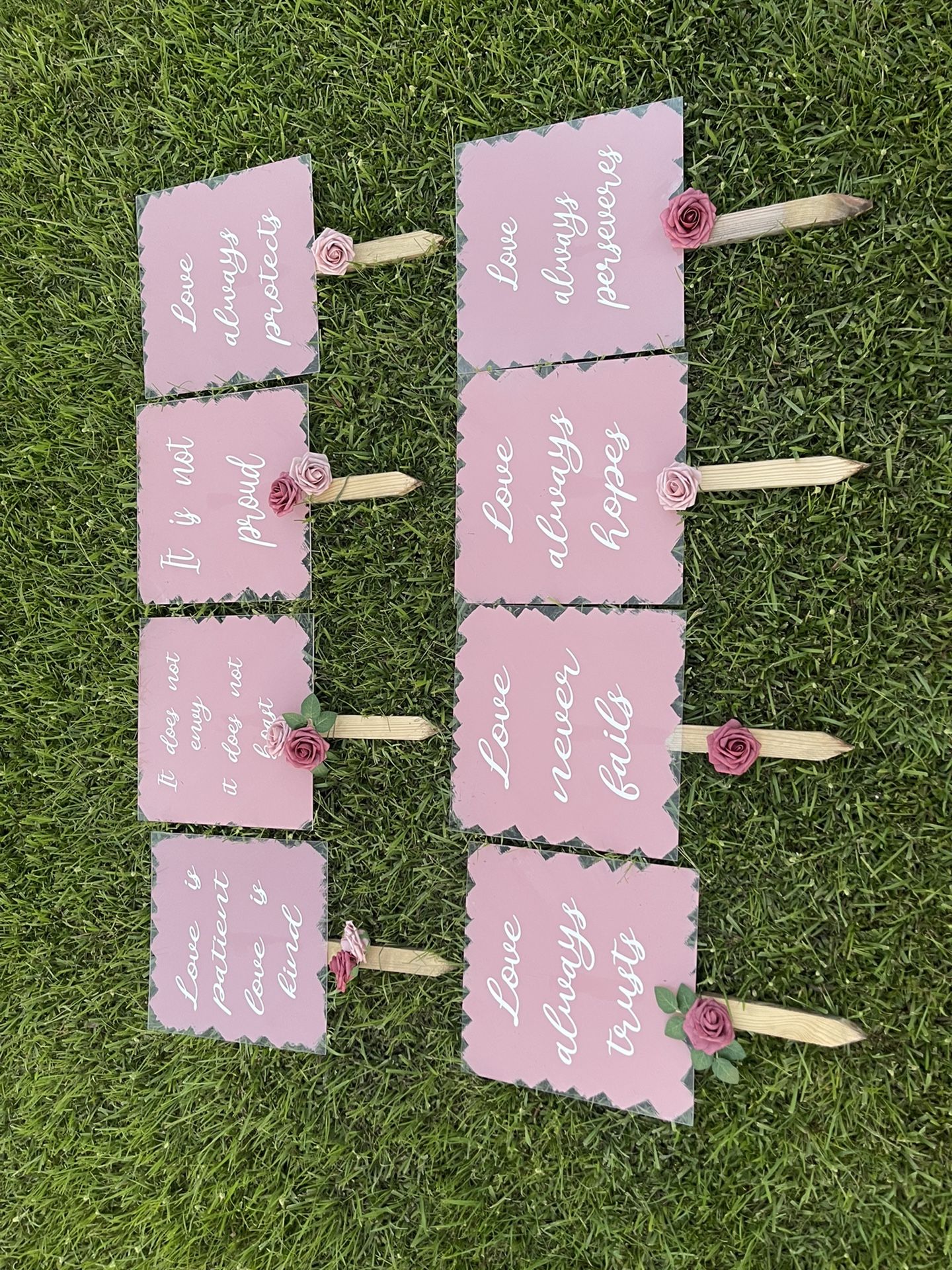 1st Corinthians Wedding Signs