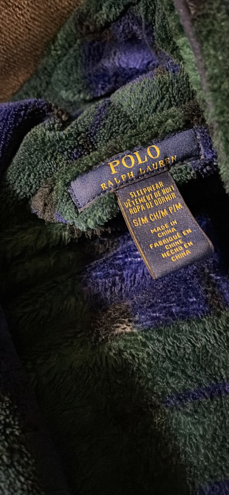 Polo Ralph Lauren Robe  Green and Blue Size Medium