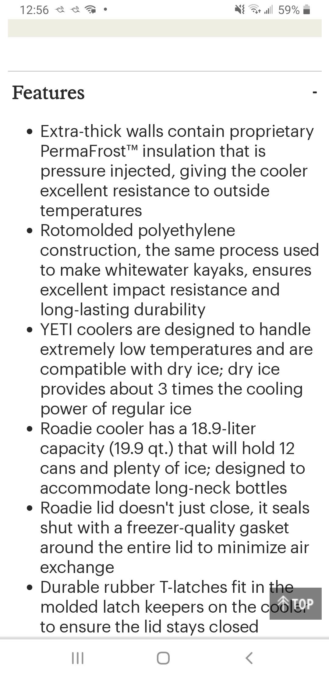 Yeti Roadie 20 Cooler in White "New"