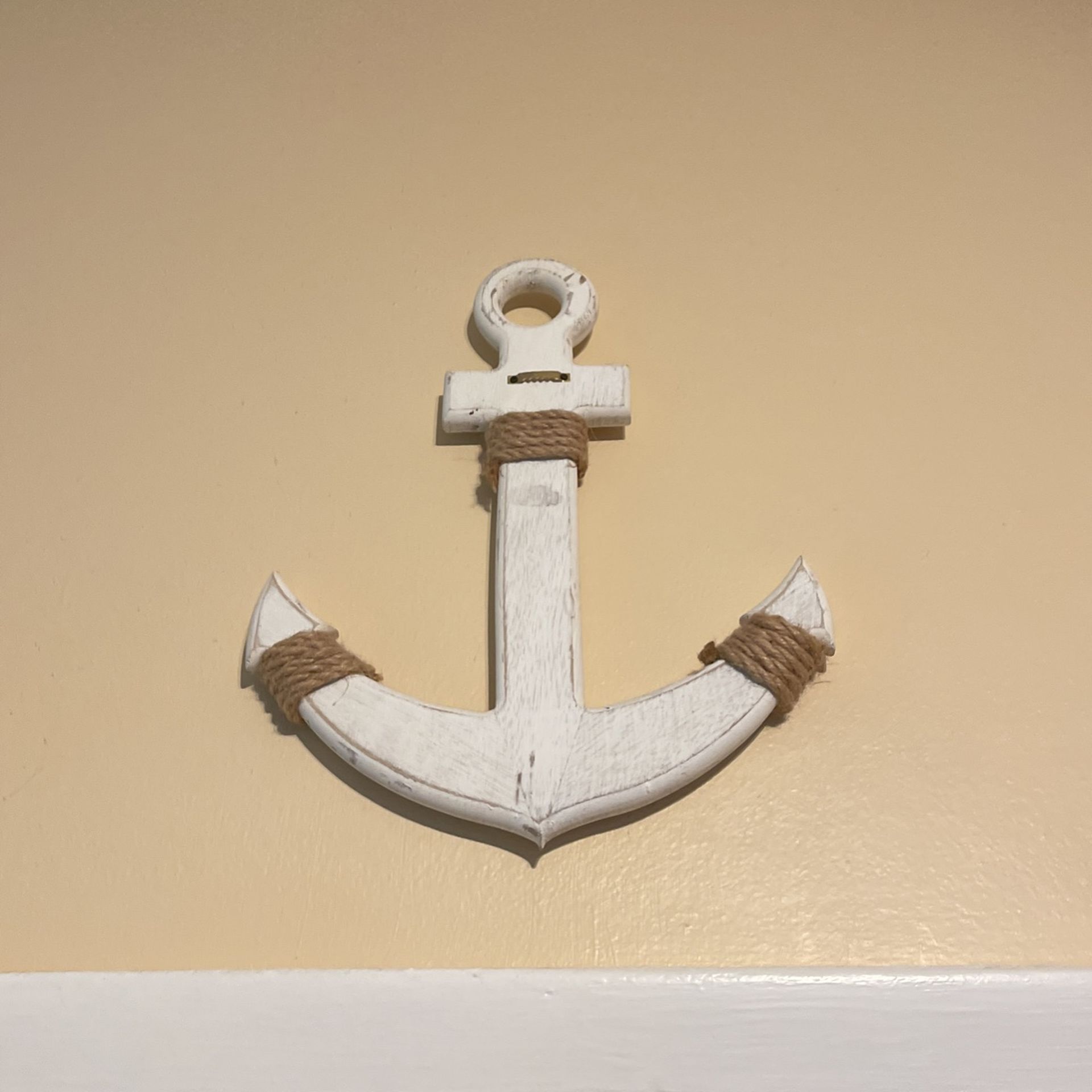 Wooden and Nautical and Decorative Anchor approximately 16 inches