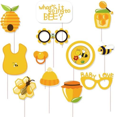 Bee Baby Shower Decorations for Girl, Boy, Gender Neutral | Gender Reveal Party Supplies | Bumble Bee Decor Set with Balloon Garland Kit | What Will I