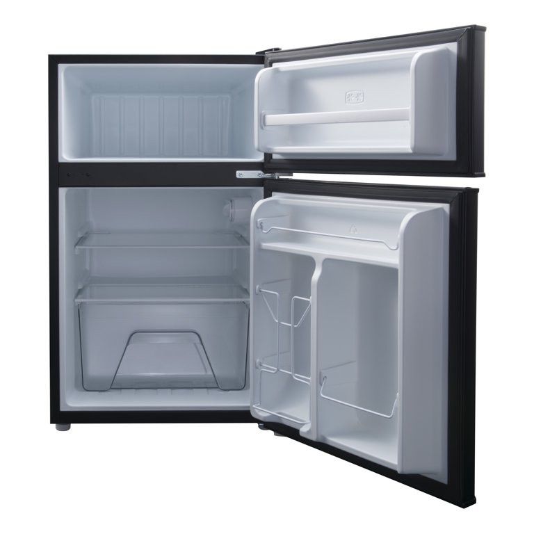 Haier 2-Door Small Refrigerator Freezer (Black)