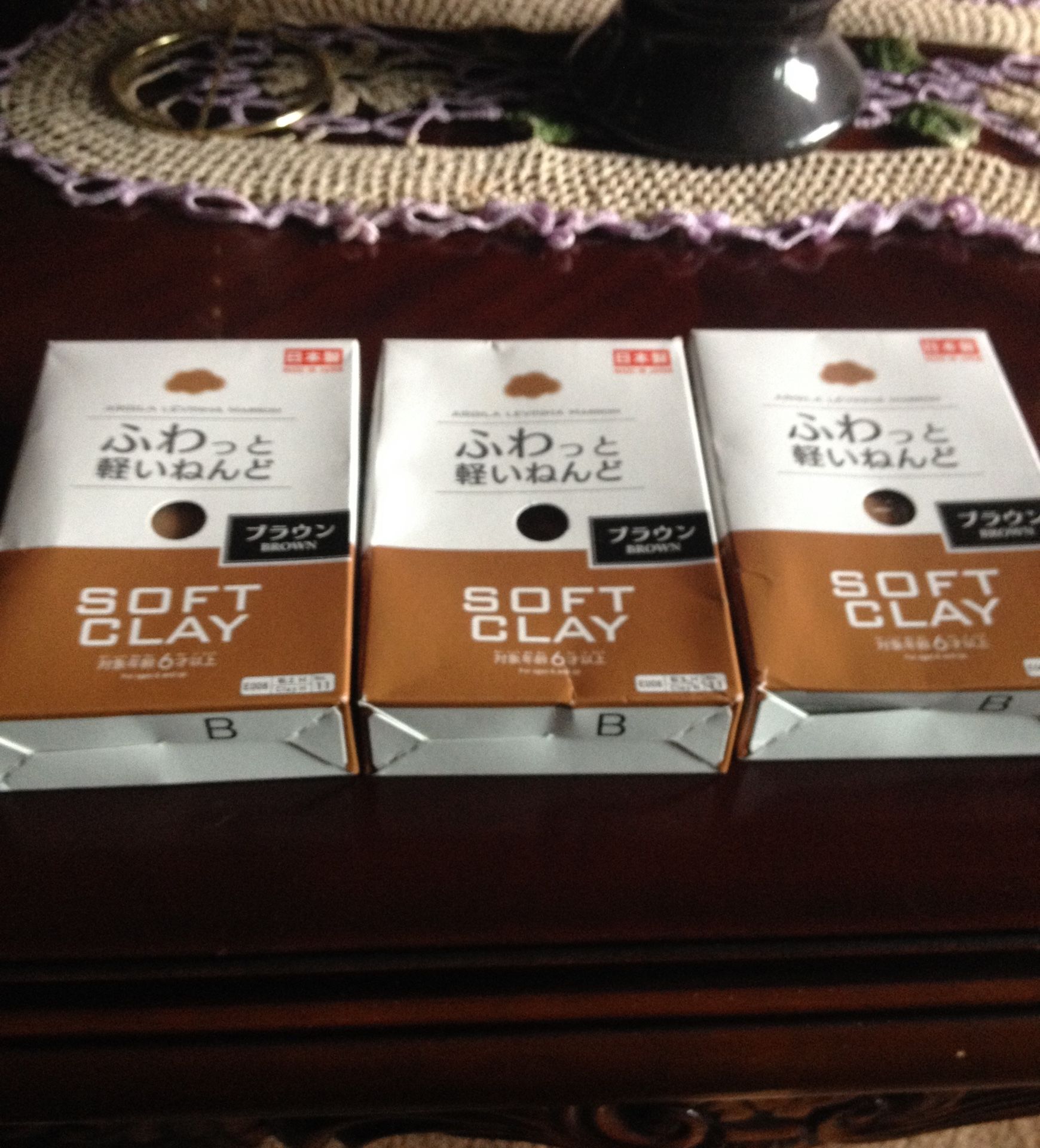 Daiso Japan new soft clay color brown