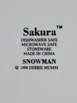 SAKURA  STONEWARE  DISHES ... design by Debbie Mumm 1998  Thumbnail
