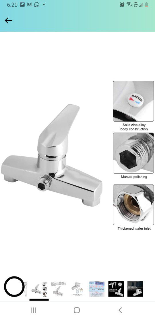 Shower Mixer Valve,Wall Mounted Single Lever Manual Exposed Shower Hot/Cold Valve Tap Faucet,Chrome Finish

￼

￼

￼

￼

￼

￼

￼


