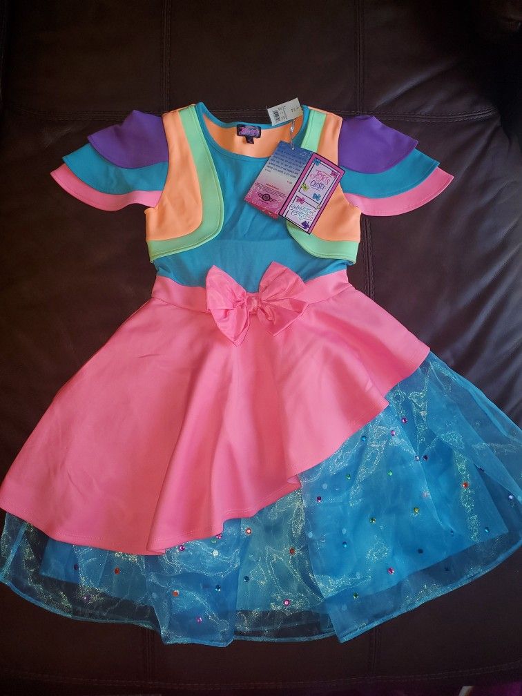 Jojo’s Siwa Bow Birthday Dress Party Halloween Girls Large 10-12 NWT